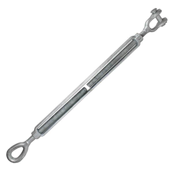 Us Cargo Control Galvanized Turnbuckle - Import - Jaw & Eye - 1" x 24" JETBGV1X24